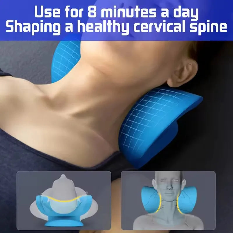 Neck Stretcher Shoulder Relaxer Cervical Muscle Relaxation Traction Device Shoulder Massage Pillow Relieve Pain Spine Correction