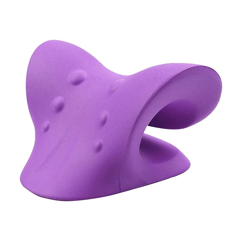 Neck Massage Pillow Neck Shoulder Cervical Chiropractic Traction Device Massage Pillow for Pain Relief Body Neck Massager