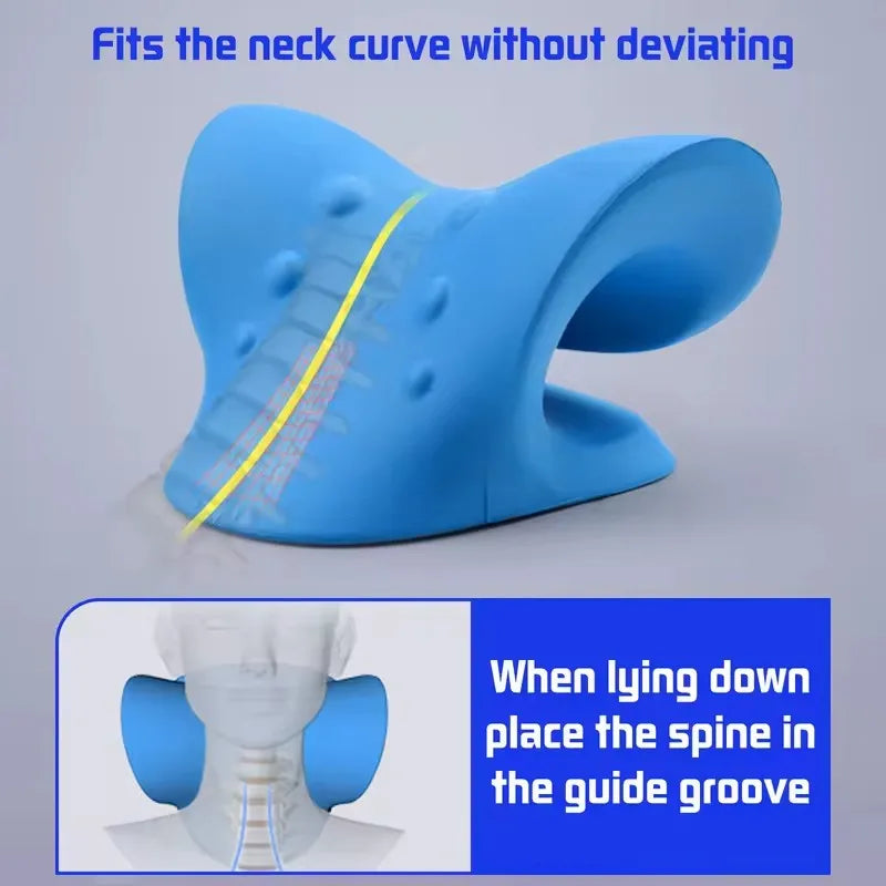 Neck Stretcher Shoulder Relaxer Cervical Muscle Relaxation Traction Device Shoulder Massage Pillow Relieve Pain Spine Correction