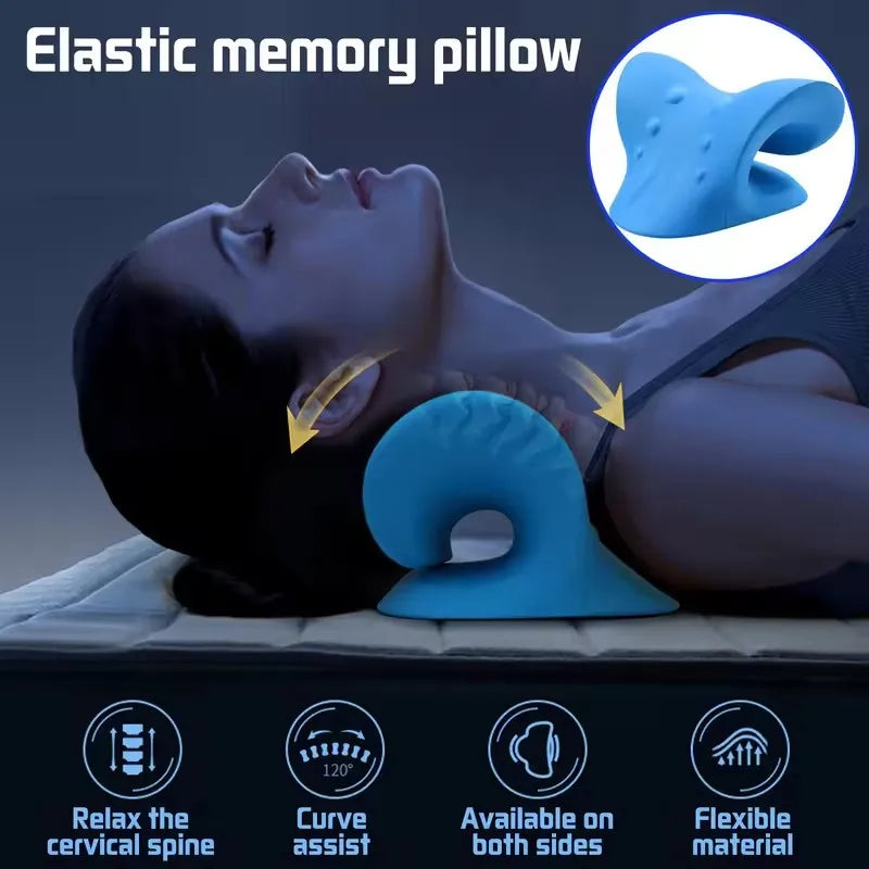 Neck Stretcher Shoulder Relaxer Cervical Muscle Relaxation Traction Device Shoulder Massage Pillow Relieve Pain Spine Correction